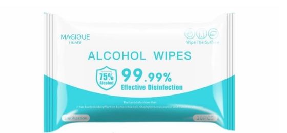 Il disinfettante bagnato antibatterico pulisce la sterilizzazione di pulizia della mano dell'alcool di 75%