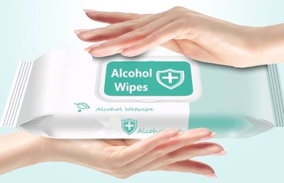 La mano antisettica di pulizia eliminabile dell'alcool pulisce 10 strati/borsa
