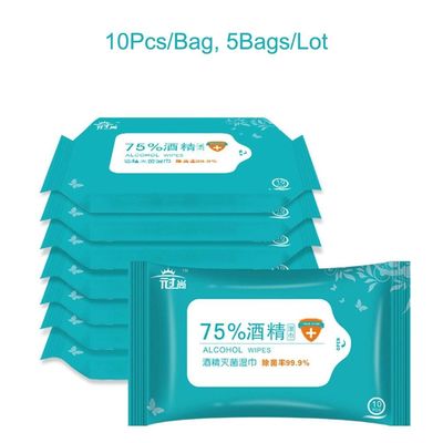 Strofinate bagnate dell'alcool antisettico disinfettante di 75% non tessute per l'adulto